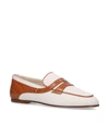 TOD'S TOD'S CANVAS AND LEATHER LOAFERS,15066392