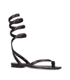 BOTTEGA VENETA SNAKE-EMBOSSED ANKLE SANDALS,15097150