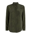 Rails Kate Python-print Button-down Top In Green Python