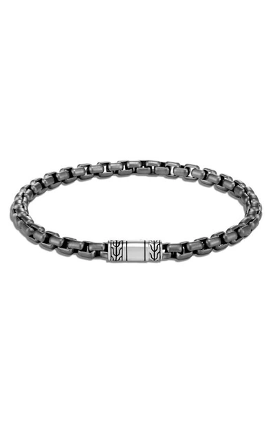 John Hardy Sterling Silver With Black Rhodium Classic Chain Bracelet