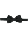 Tagliatore Ribbed Bow Tie In Black