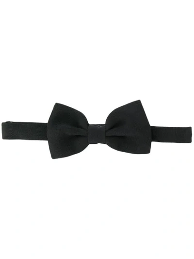 Tagliatore Ribbed Bow Tie In Black
