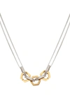 ALLSAINTS HEX MIXED LINK FRONTAL NECKLACE,289730MUL119