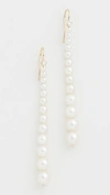 MIZUKI 14K SHORT GRADUATED PEARL DROP EARRINGS,MIZUK30018