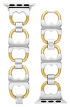 Tory Burch Two-tone Stainless Steel Gemini Link Bracelet For Apple Watch 38mm/40mm