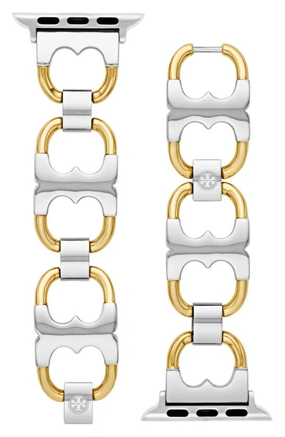 Tory Burch Two-tone Stainless Steel Gemini Link Bracelet For Apple Watch 38mm/40mm