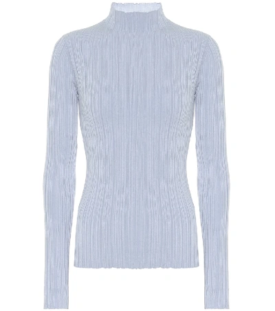 Acne Studios Katina High-neck Ribbed Cotton-blend Sweater In Mock-neck Ribbed Sweater