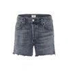 Citizens Of Humanity Marlow Distressed Organic Denim Shorts In Black