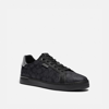 Coach Lowline Signature Low Top Sneakers In Charcoal/grey