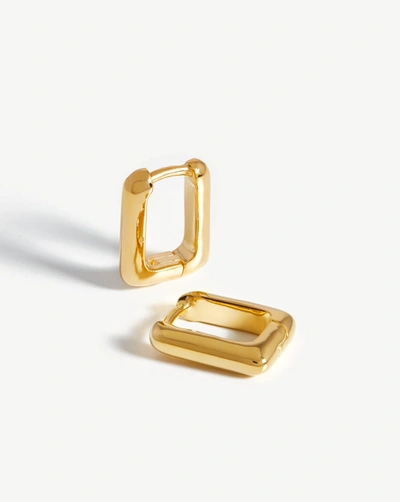 Missoma Mini Plain Ovate Earrings 18ct Gold Plated Vermeil