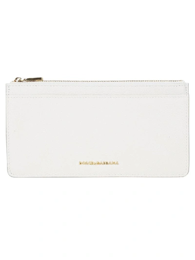 Dolce & Gabbana White Leather Card Holder