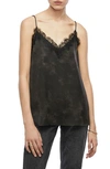 ANINE BING BELLE LACE TRIM SILK CAMISOLE,A-07-1044-071