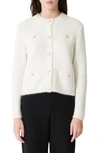 Maje Women's Mission Lurex Cardigan In White