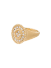 KIMAI 18KT YELLOW GOLD PAVÉ DIAMOND SIGNET RING