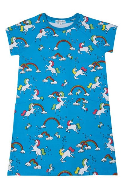 Art & Eden Kids' Taryn Cocoon Pocket Dress In Unicorn Rainbow