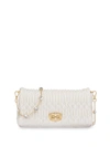 MIU MIU MIU CRYSTAL MATELASSÉ SHOULDER BAG