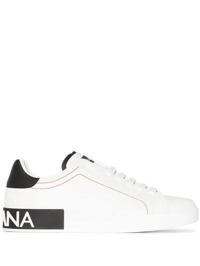 Dolce & Gabbana Portofino Low-top Sneakers In White