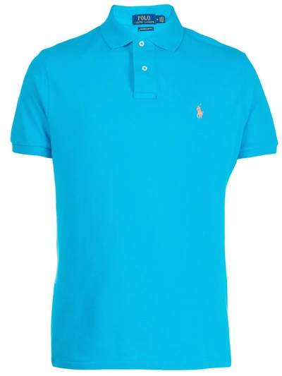 Polo Ralph Lauren Logo-embroidered Polo Shirt In Blue
