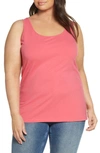 Nic And Zoe Plus Nic+zoe Plus Perfect Scoop Tank Top In Geranium