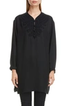 SAINT LAURENT EMBROIDERED VOILE TUNIC,611917Y1A93