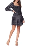 PAIGE PALMETTO SMOCKED LONG SLEEVE DRESS,5619G12-7957