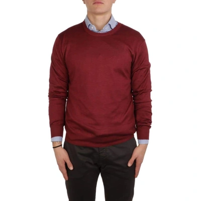 Lamberto Losani Mens Burgundy Cashmere Sweater