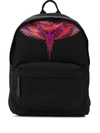 MARCELO BURLON COUNTY OF MILAN MARCELO BURLON MEN'S BLACK POLYESTER BACKPACK,CMNB006R20FAB0011025 UNI