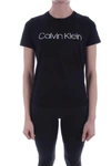 CALVIN KLEIN CALVIN KLEIN WOMEN'S BLACK COTTON T-SHIRT,K20K202018BDS L