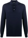 ERMENEGILDO ZEGNA FINE KNIT POLO TOP