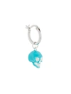 True Rocks Small Skull Hoop Earring In Silver