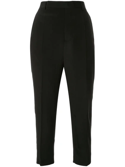 Rick Owens High-waisted Trousers In Schwarz