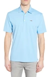 Patagonia Trout Fitz Roy Regular Fit Organic Cotton Polo In Break Up Blue