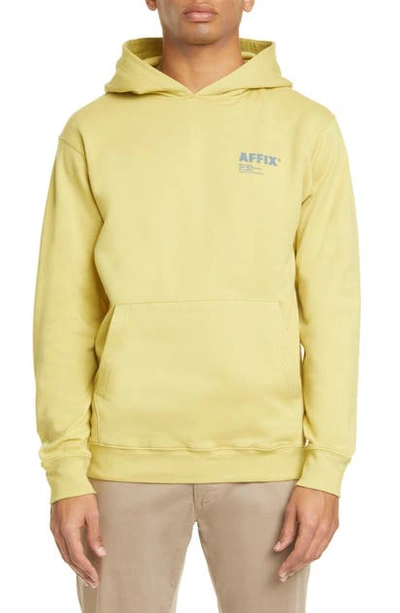 Affix Logo-print Fleece-back Cotton-jersey Hoodie In Sulphur