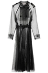 RED VALENTINO REDVALENTINO POINT D'ESPRIT PLEATED TRENCH COAT