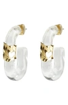 ALEXIS BITTAR FUTURE ANTIQUITY CRUMPLED SEGMENT U-HOOP EARRINGS,AB0SE008000