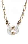 ALEXIS BITTAR FUTURE ANTIQUITY CRUMPLED METAL SOFT LINK NECKLACE,AB0SN009000