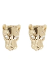 ALEXIS BITTAR FUTURE ANTIQUITY PANTHER HEAD EARRINGS,AB0SE013