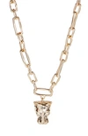 ALEXIS BITTAR FUTURE ANTIQUITY PANTHER HEAD NECKLACE,AB0SN011