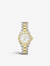 TAG HEUER TAG HEUER WOMEN'S WHITE MTHER OF PRL WBD1420.BB0321 AQUARACER MOTHER-OF-PEARL AND STAINLESS STEEL QU,R00082162