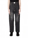 DOUBLET GREY EMBROIDERED JEANS,20SS13PT121/BLK