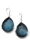 Ippolita Rock Candy Large Teardrop Earrings In Silver/ Indigo
