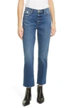 FRAME LE HIGH CROP STRAIGHT LEG JEANS,LHST204