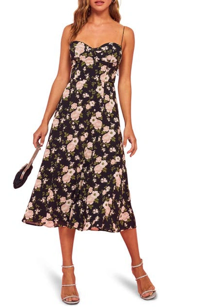 reformation fit and flare dress Reformation Evangelista Fit & Flare Dress In Elizabeth
