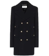 SAINT LAURENT WOOL AND ANGORA COAT,P00439314