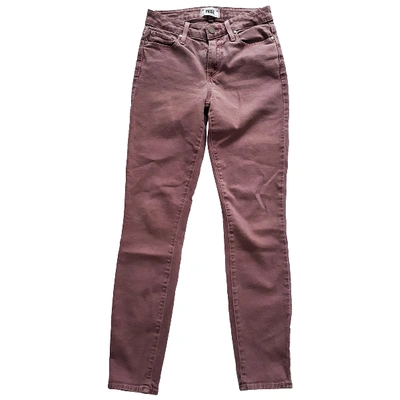 Pre-owned Paige Jeans Slim Jeans In Pink