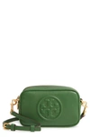 Tory Burch Perry Bombe Mini Leather Crossbody In Arugula