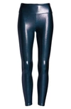 Heroine Sport Women's Marvel Metallic Leggings In Cerulean Blue