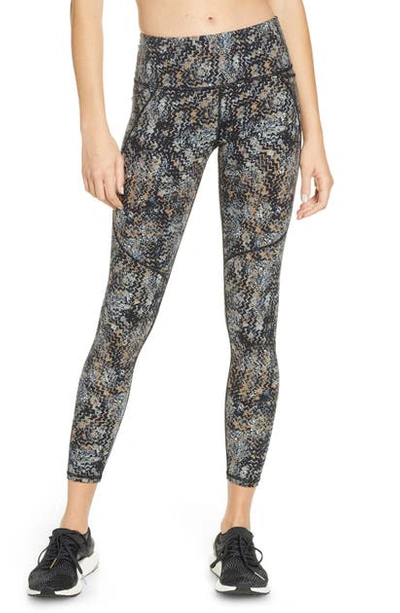 Sweaty Betty Power Workout 7/8 Leggings In Wood Block Print