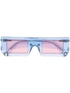 Jacquemus Soleil Squared-frame Sunglasses In Blue