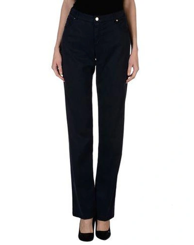 Les Copains Casual Trousers In Dark Blue